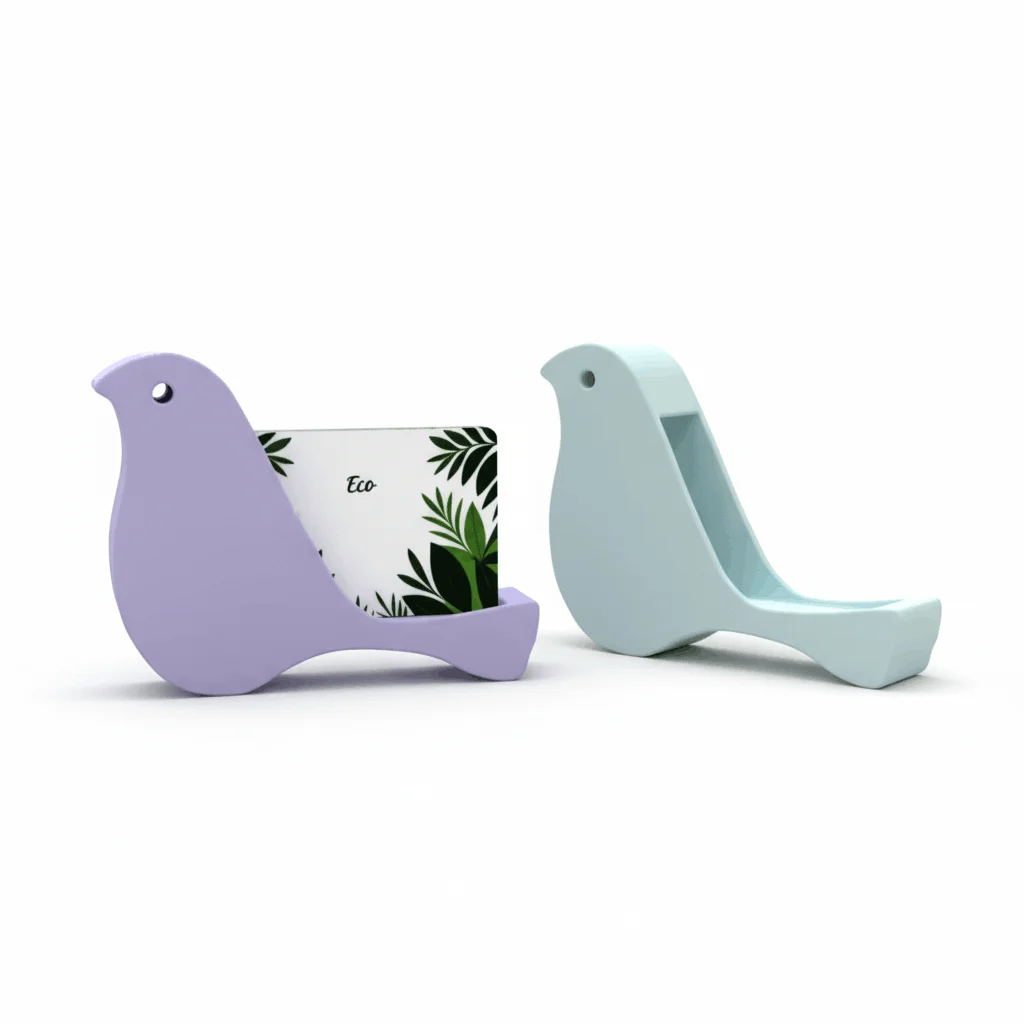 Eco Bird Card Holder – 3D Printed Desk Organizer thumbnail 3