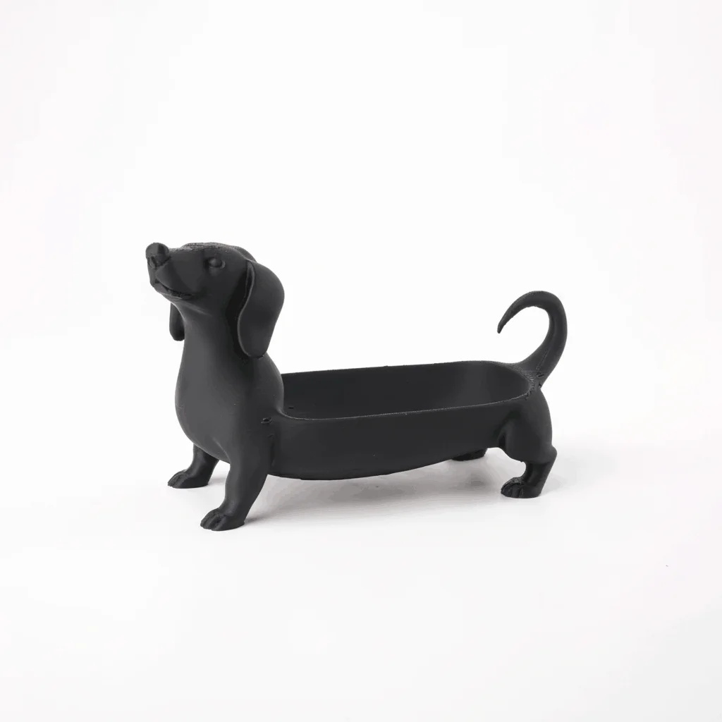 Modern Dachshund Dog Desktop Tray – 3D Printed Minimalist Organizer thumbnail 4
