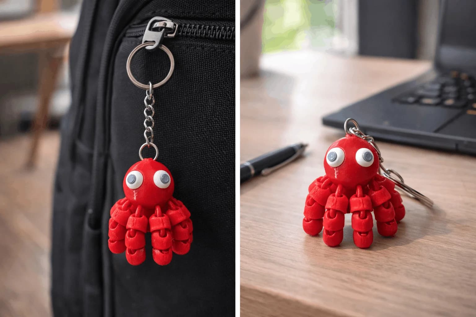 Cute 3D Printed Spider Keychain for Keys & Bags thumbnail 2