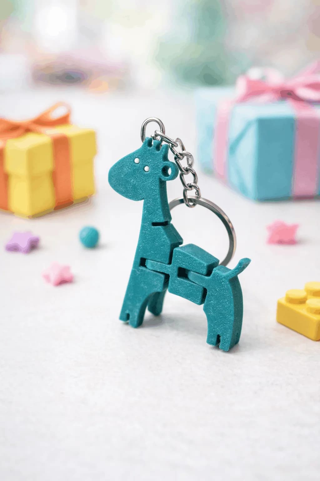 Ziraffee Articulated 3D Printed Keychain – Cute & Flexible Giraffe thumbnail 2