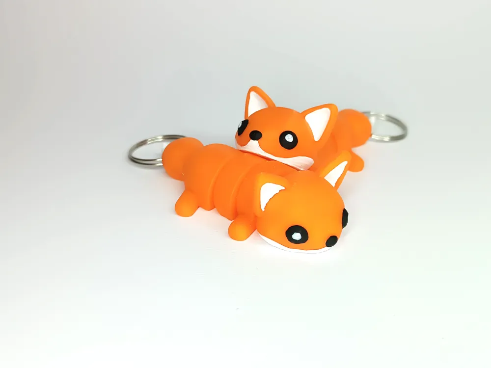 Cute Flexi Pets Fox – Articulated Flexible Mini Fox Keychain thumbnail 6