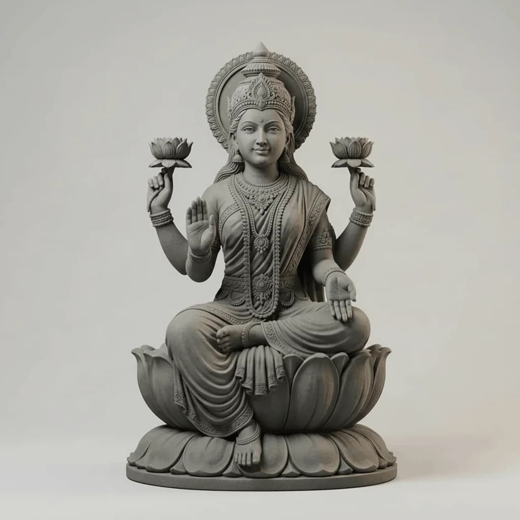Mahalakshmi Idol – Sacred Goddess Lakshmi Murti for Pooja & Prosperity thumbnail 3