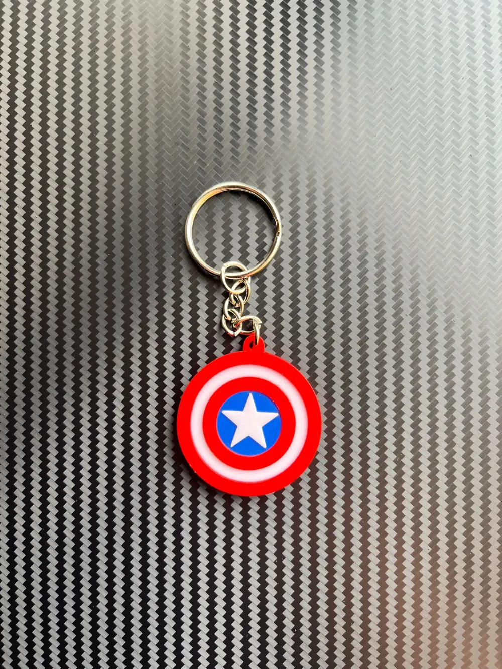 Captain America Shield 3D Printed Keychain thumbnail 3