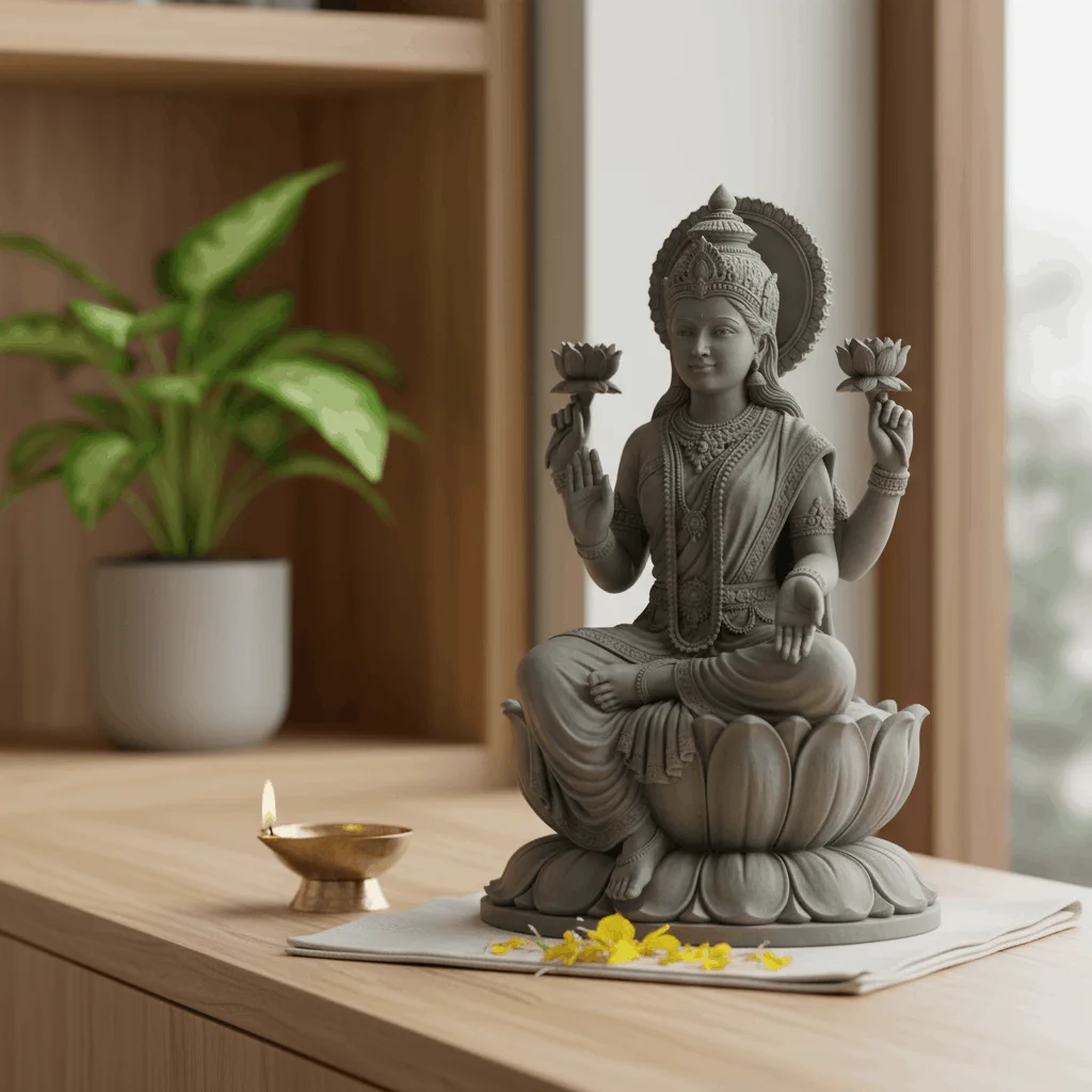 Mahalakshmi Idol – Sacred Goddess Lakshmi Murti for Pooja & Prosperity thumbnail 2
