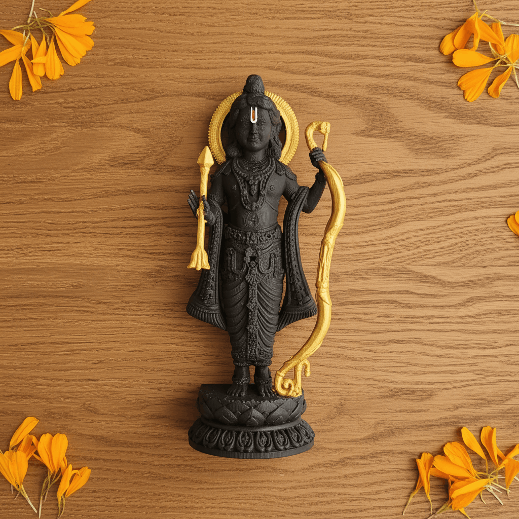 Ram Lalla Idol – Sacred Lord Ram Murti for Pooja & Home Temple thumbnail 3
