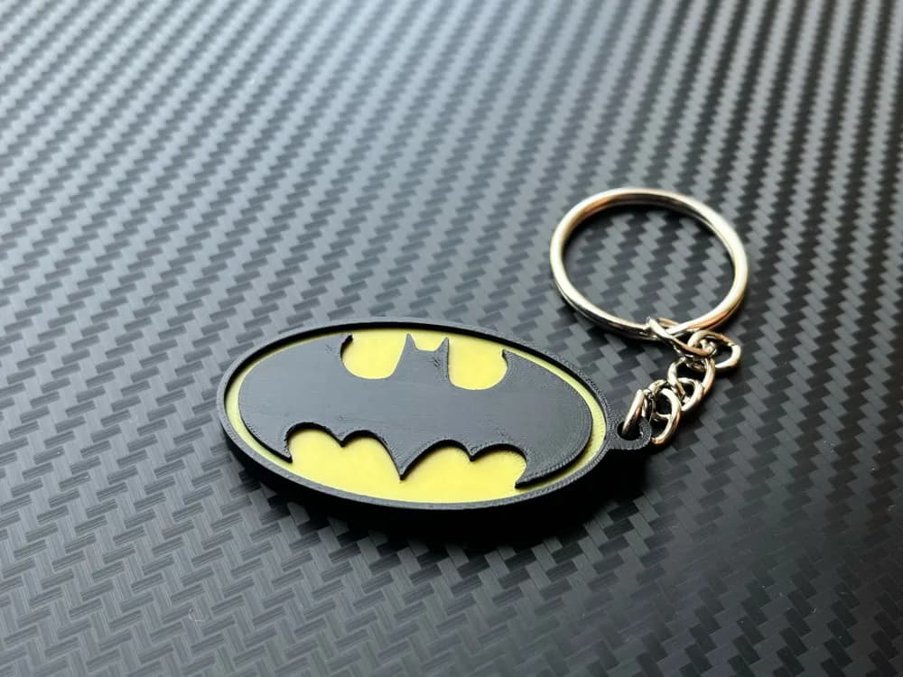 Batman Logo Keychain – Superhero Emblem Key Ring thumbnail 5