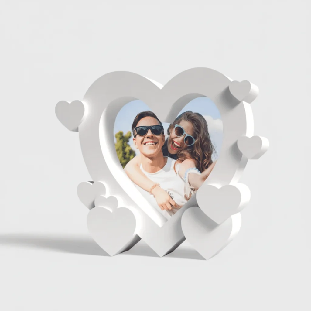 Heart Shaped Photo Frame – Elegant Love Memory Display Frame thumbnail 4