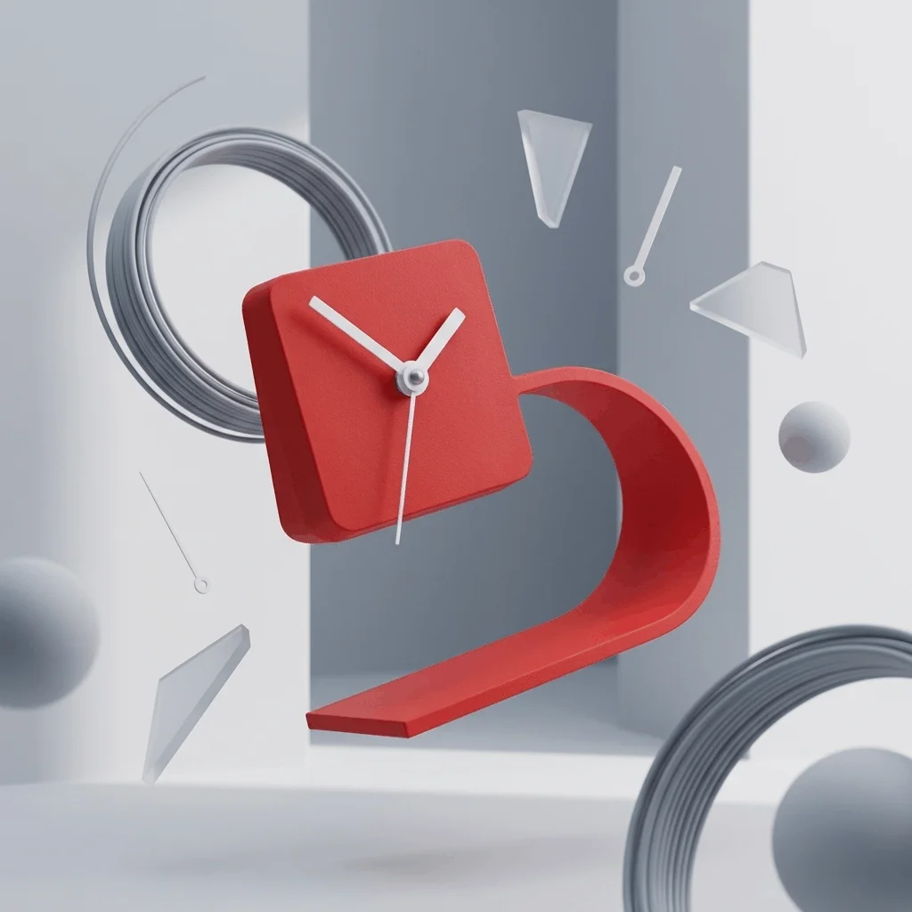 Modern Minimal Desk Clock thumbnail 2