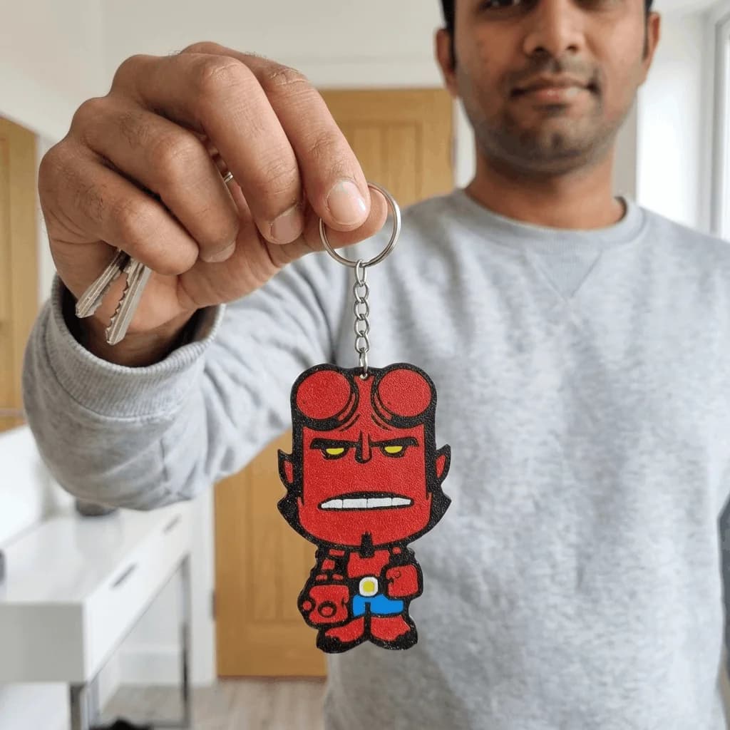 Hellboy Keychain Buy Online | Premium 3D Print – 3DPrintShop thumbnail 4