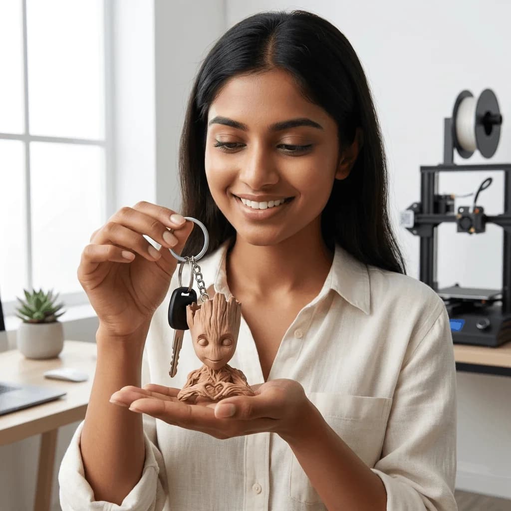 Groot Keychain Buy Online | Cute Gift – 3DPrintShop thumbnail 2