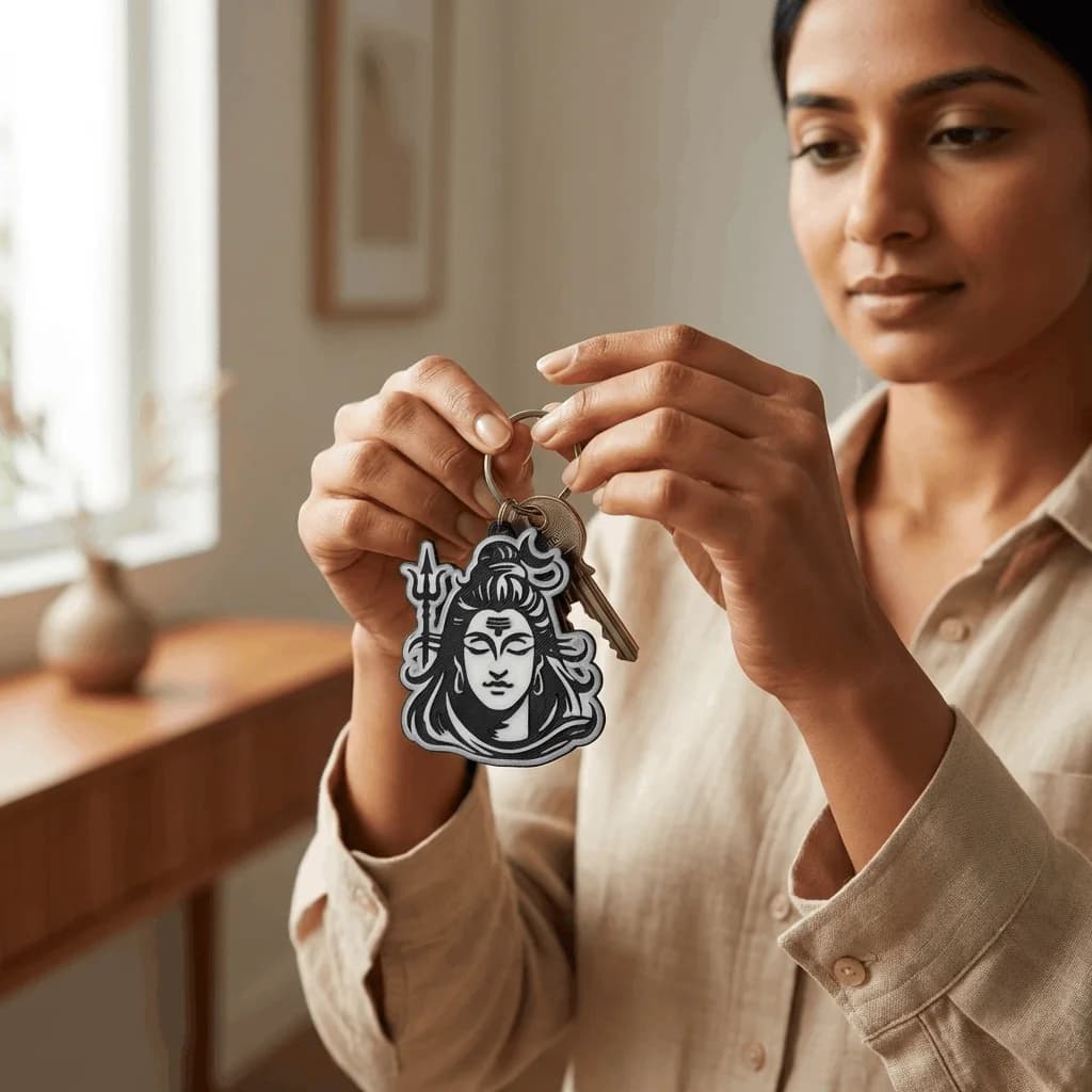 Shiva Keychain Buy Online | Premium 3D Print – 3DPrintShop thumbnail 4