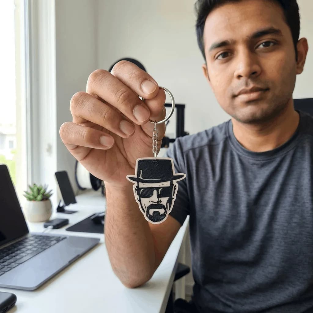 Walter White Keychain Buy Online | Fan Gift – 3DPrintShop thumbnail 4