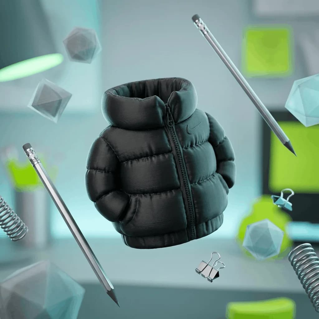 Puffer Jacket Pen Holder (Workspace Organizer) thumbnail 2