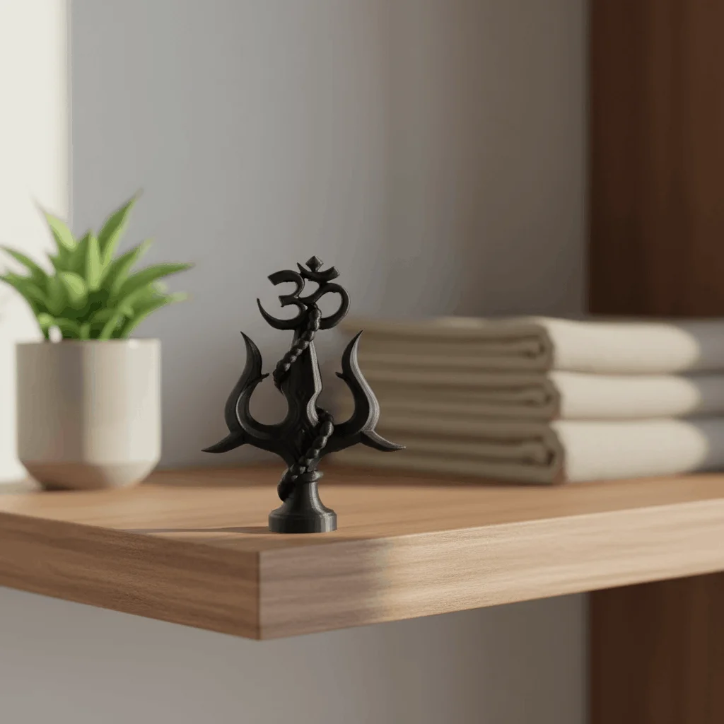 Shiva Trishul Showpiece | Premium Decor Stand – 3DPrintShop thumbnail 2