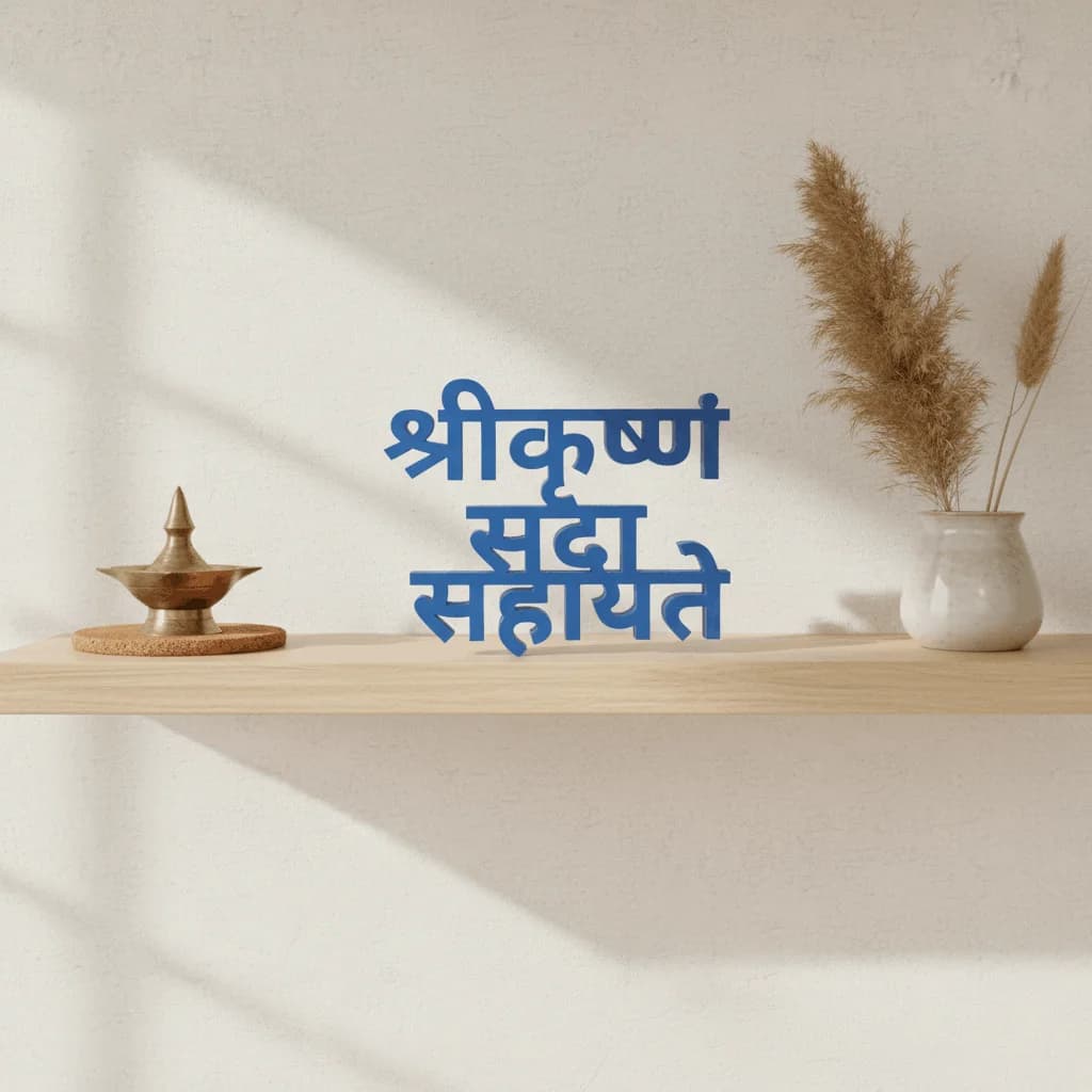 Krishna Quote Showpiece | Hindi Motivational – 3DPrintShop thumbnail 2