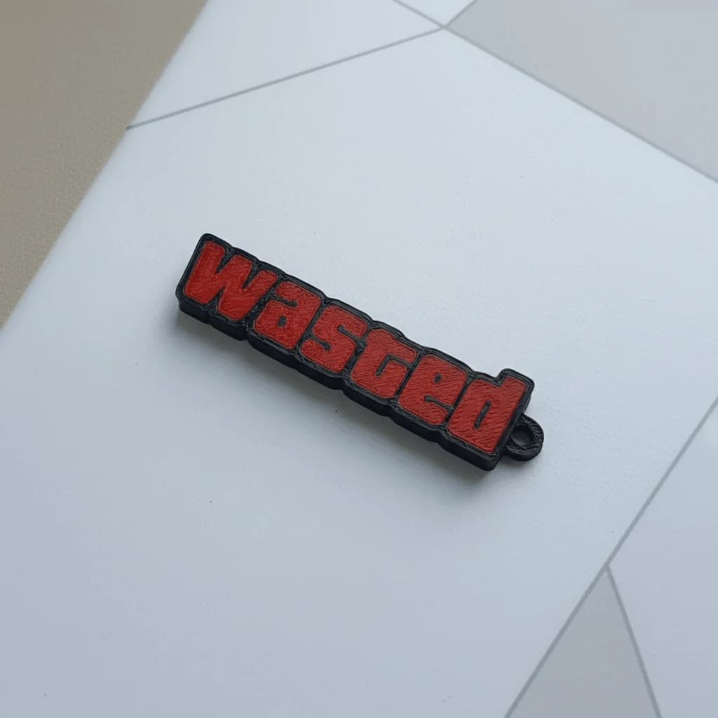 GTA V Wasted Keychain | Iconic Gamer Gift thumbnail 2