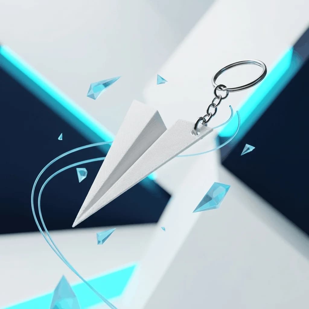 Paper Airplane Keychain Online | Pocket-Friendly thumbnail 2