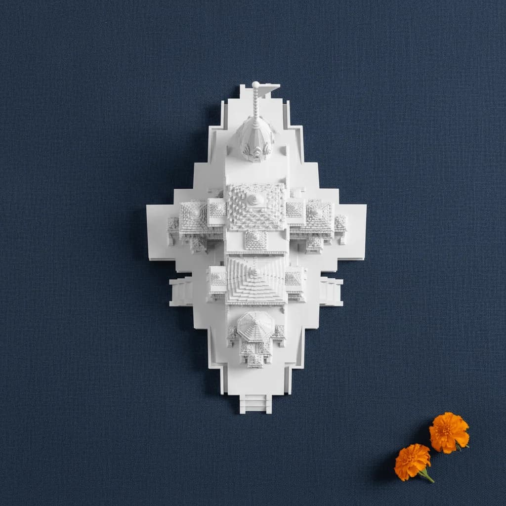 3D Printed Ram Mandir | Premium PLA – 3DPrintShop thumbnail 3