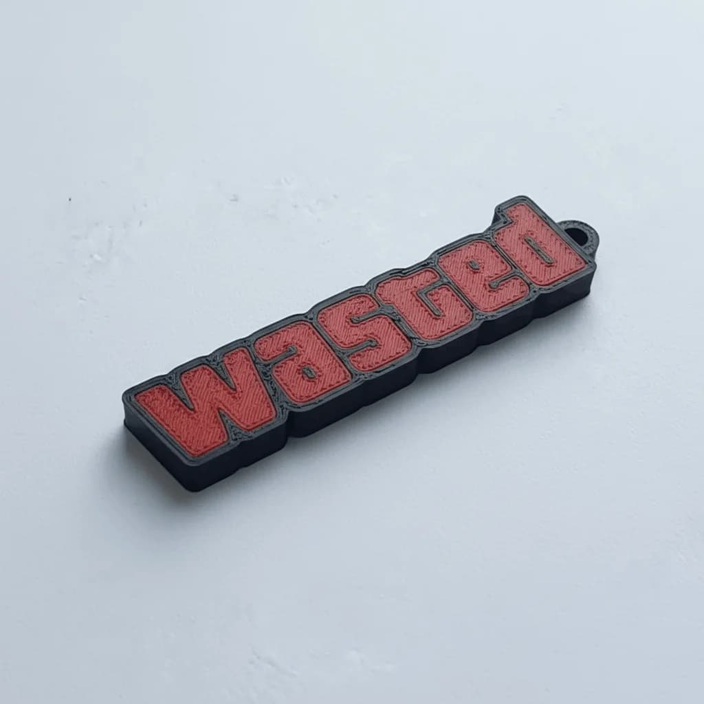 GTA V Wasted Keychain | Iconic Gamer Gift thumbnail 3