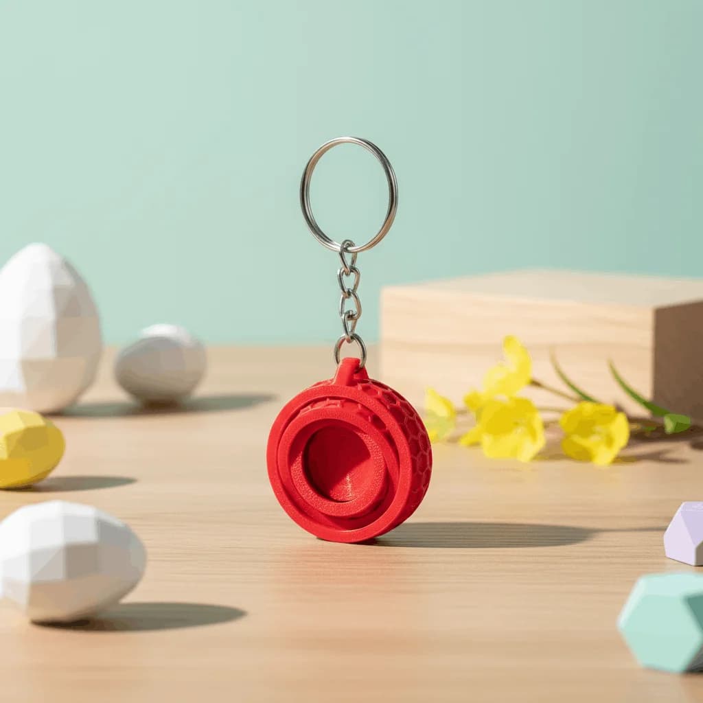 Fidget Spinner Keychain | Fun Pocket Stress Relief – 3DPrintShop thumbnail 4