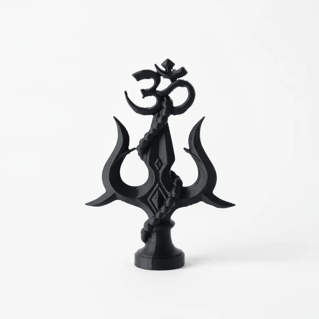 Shiva Trishul Showpiece | Premium Decor Stand – 3DPrintShop thumbnail 5