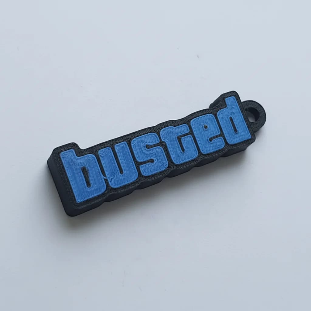 GTA 5 Busted Keychain | 3D Printed Gift – 3DPrintShop thumbnail 3