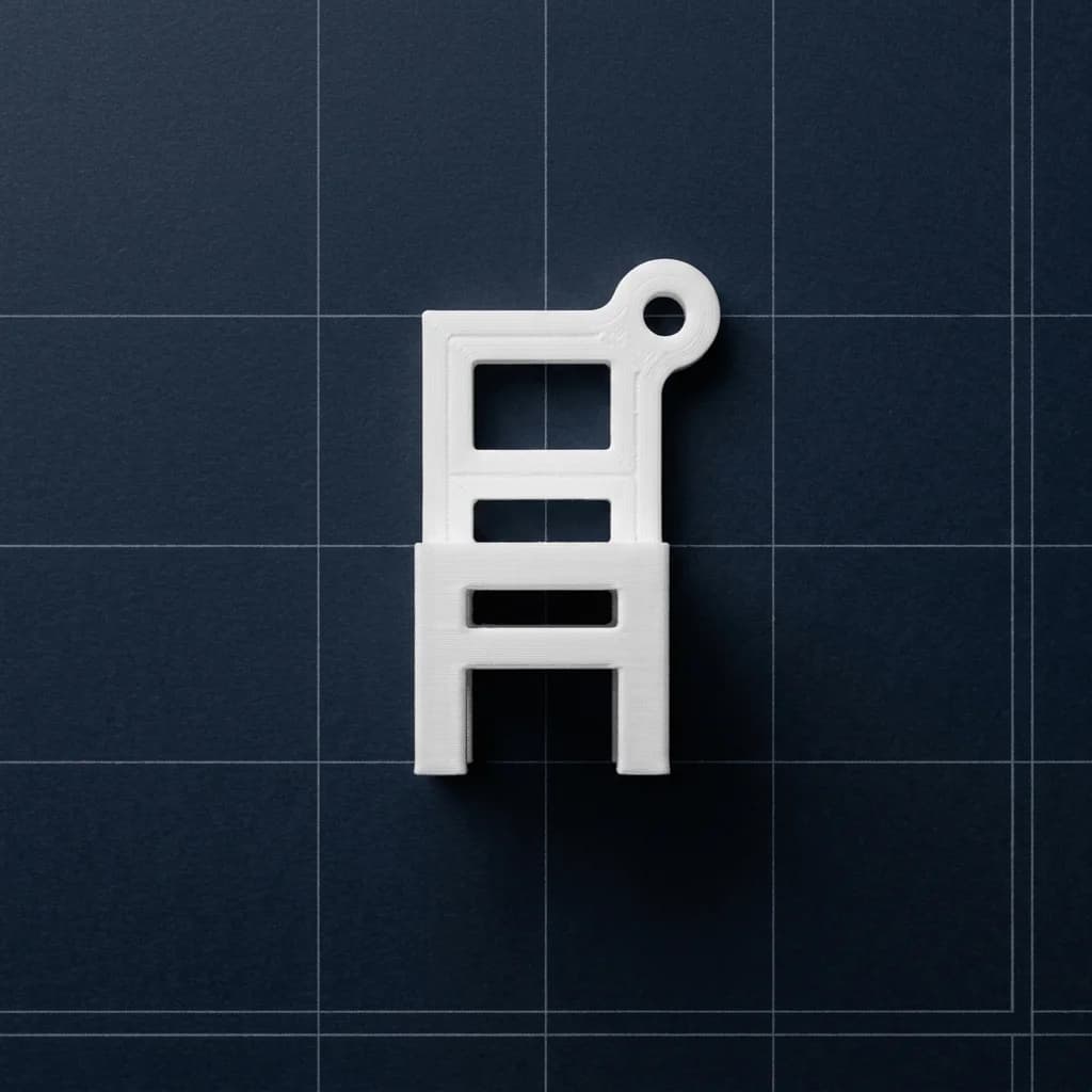 Chair Keychain | Cute 3D Printed Gift – 3DPrintShop thumbnail 2