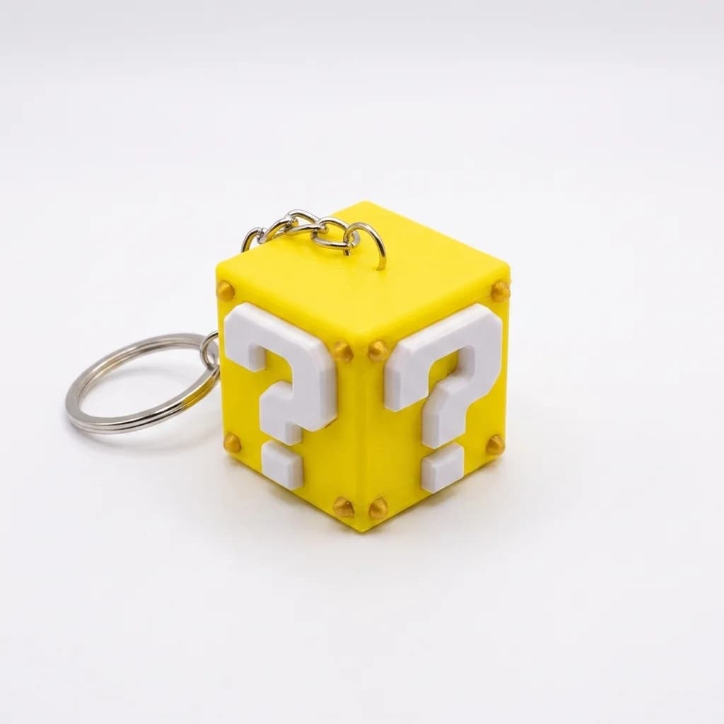 Question Block Keychain | Gamer Gift – 3DPrintShop thumbnail 3