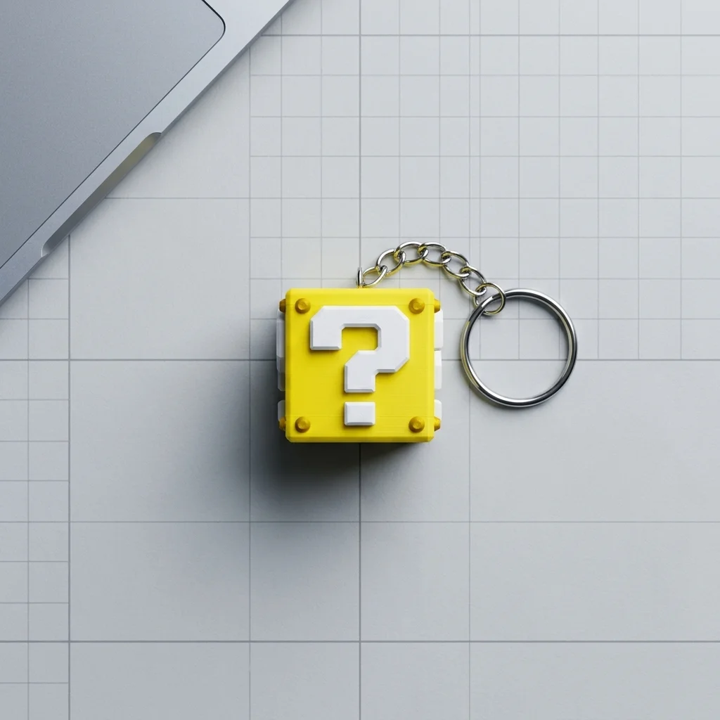 Question Block Keychain | Gamer Gift – 3DPrintShop thumbnail 4