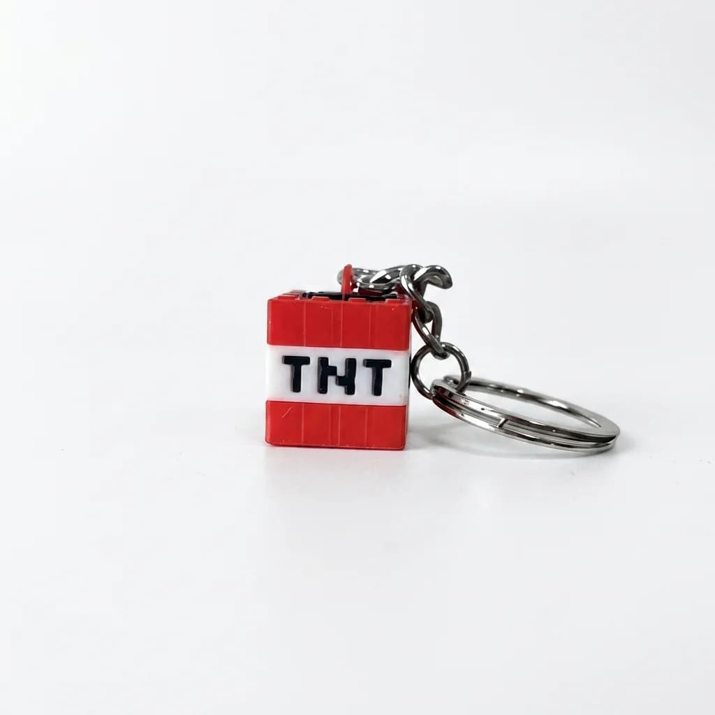 3D Printed Minecraft TNT Block Keychain thumbnail 4