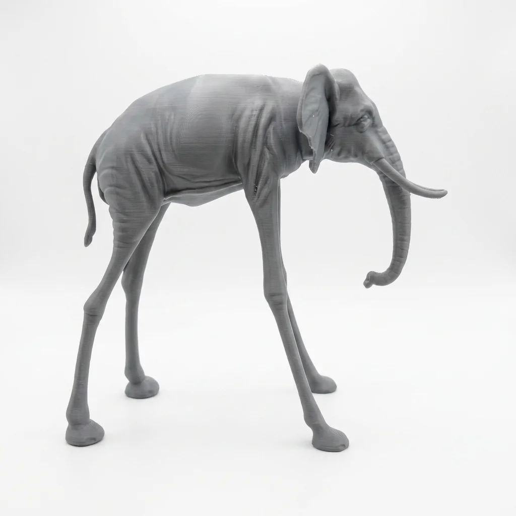 Surreal Elephant Showpiece | Long-Legged Art Décor – 3DPrintShop thumbnail 3