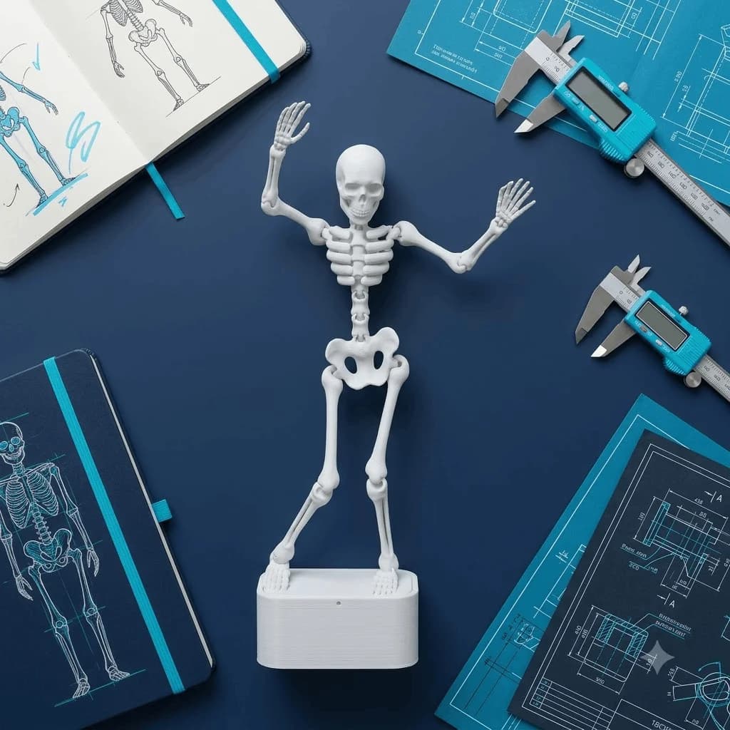 Dancing Skeleton Aquarium Ornament | Fish Tank Decor – 3DPrintShop thumbnail 3