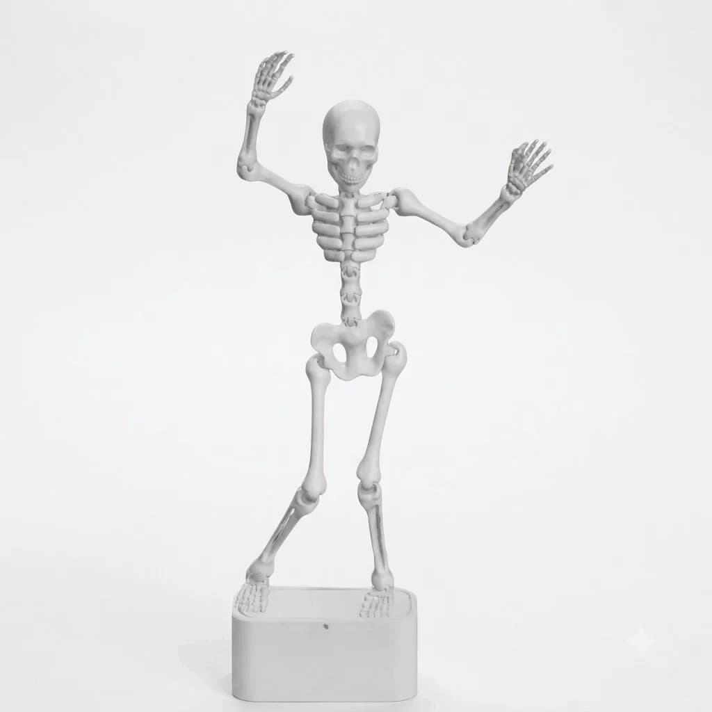 Dancing Skeleton Aquarium Ornament | Fish Tank Decor – 3DPrintShop thumbnail 4