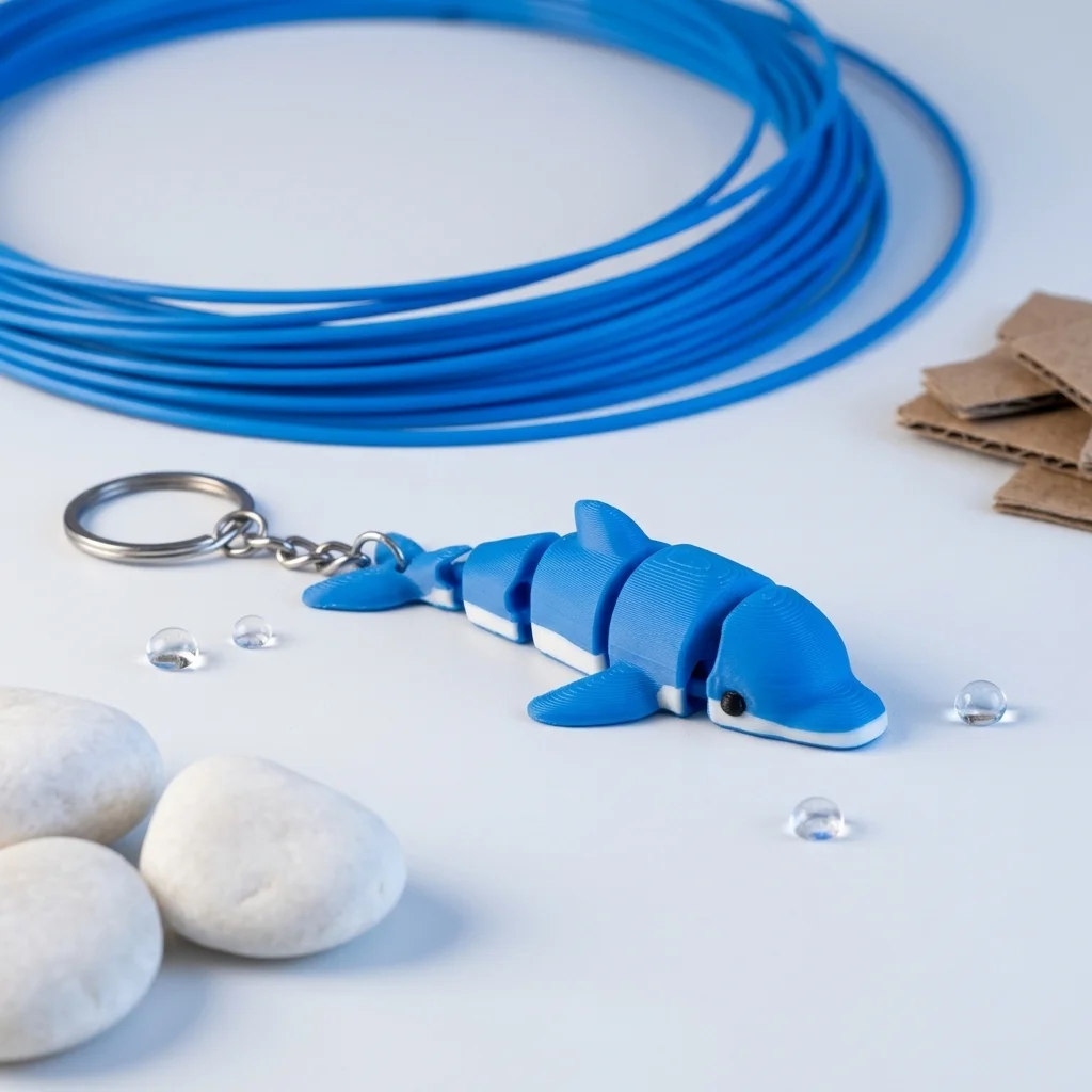Flexi Dolphin Keychain | Articulated Fidget Gift – 3DPrintShop
