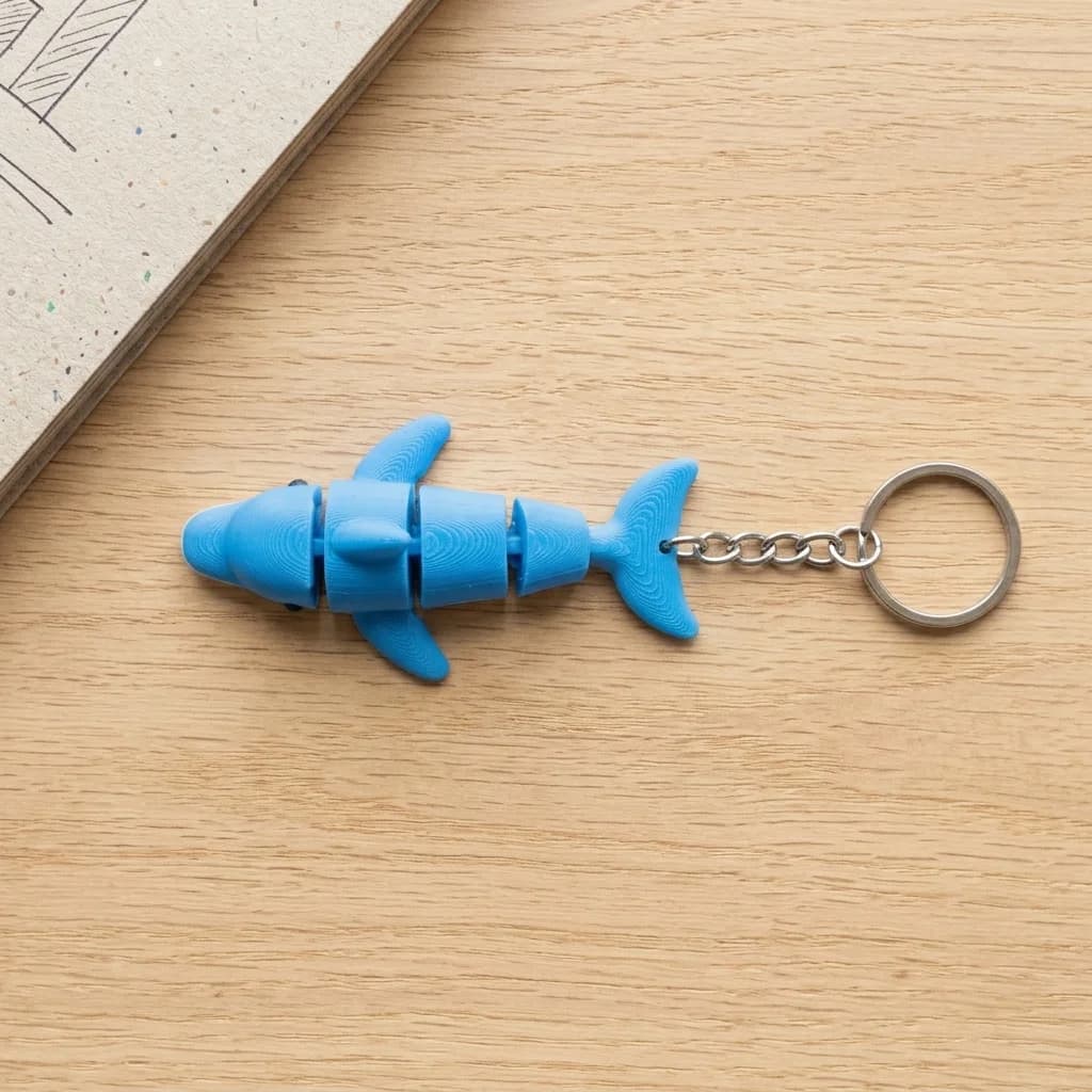 Flexi Dolphin Keychain | Articulated Fidget Gift – 3DPrintShop thumbnail 3