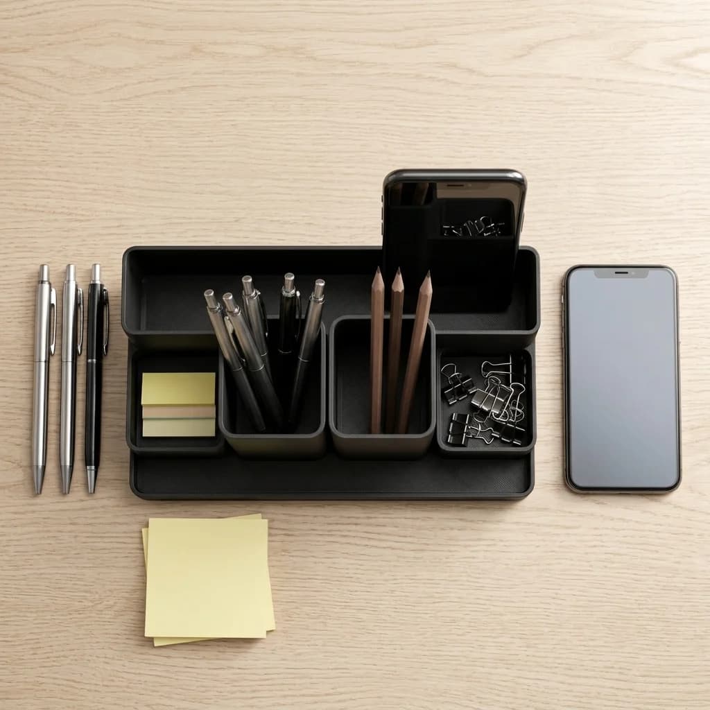 Desk Organizer | 6-Compartment Tech Station – 3DPrintShop thumbnail 2