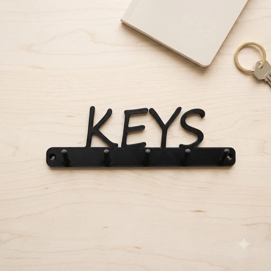 Wall Key Holder | KEYS Entryway Rack – 3DPrintShop thumbnail 2
