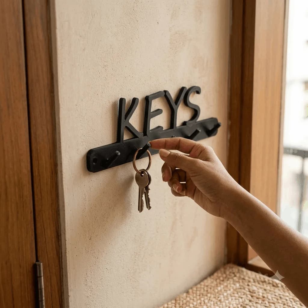 Wall Key Holder | KEYS Entryway Rack – 3DPrintShop thumbnail 5