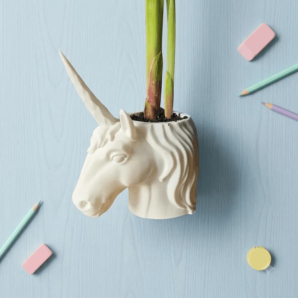 Unicorn Planter | Desk Succulent Pot – 3DPrintShop
