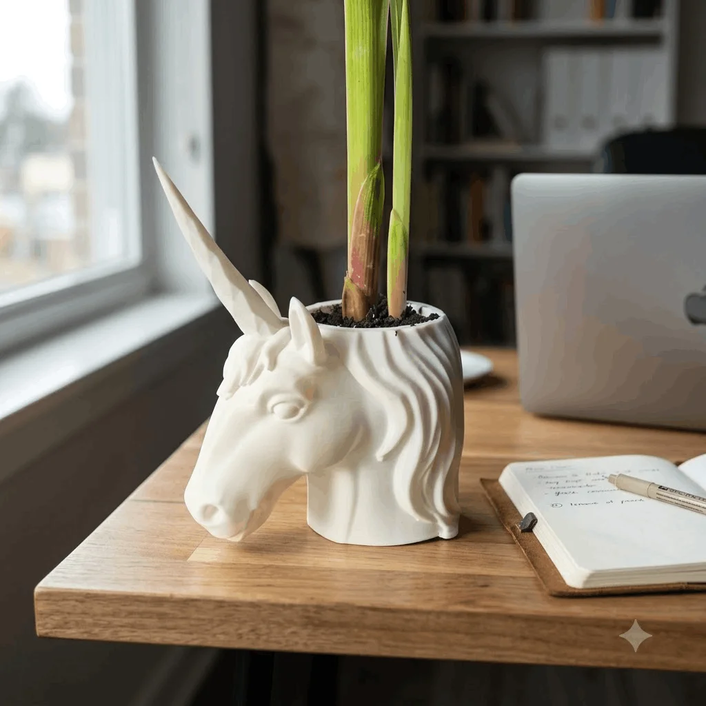 Unicorn Planter | Desk Succulent Pot – 3DPrintShop thumbnail 4