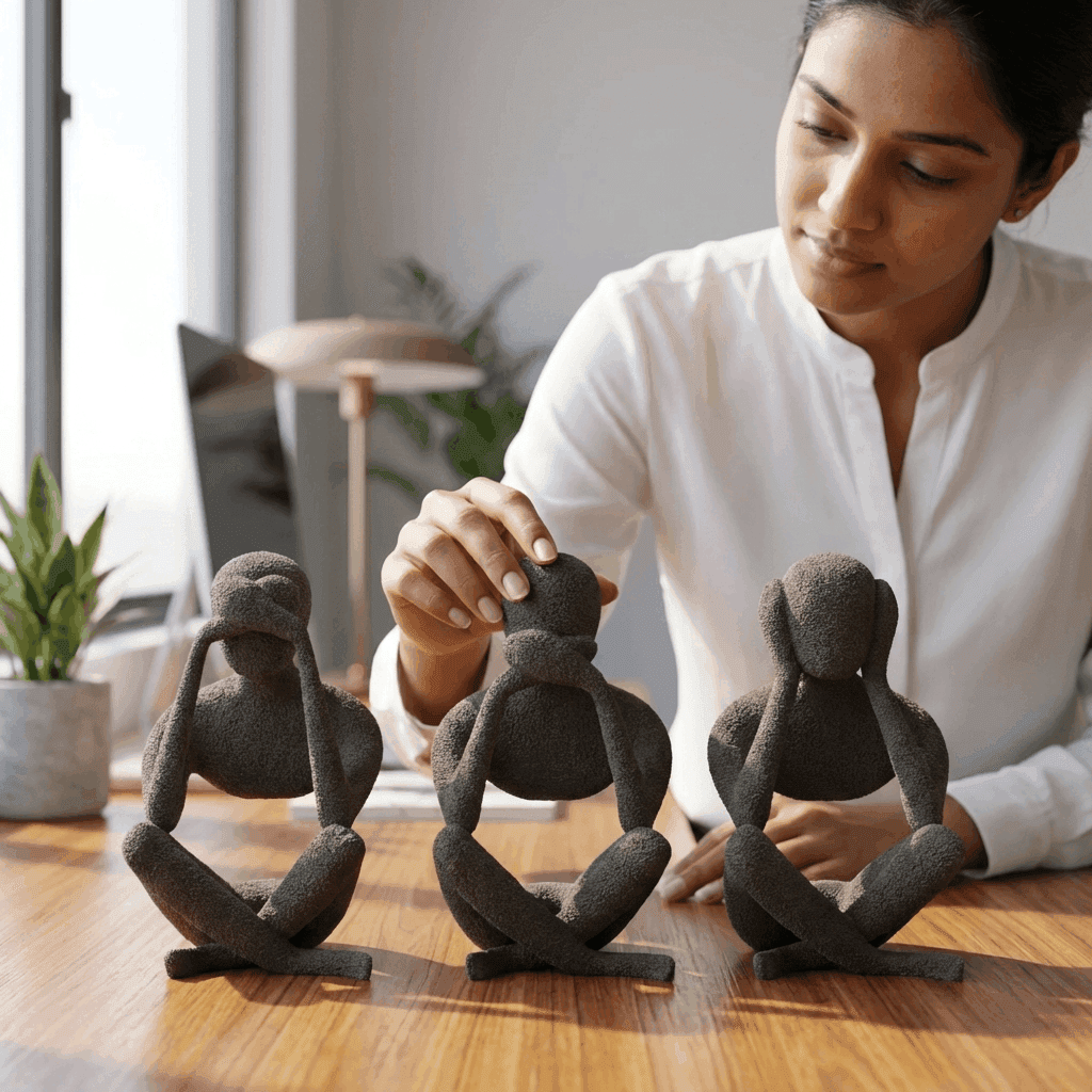 Modern Minimalist "Three Wise Men" Statues – Set of 3