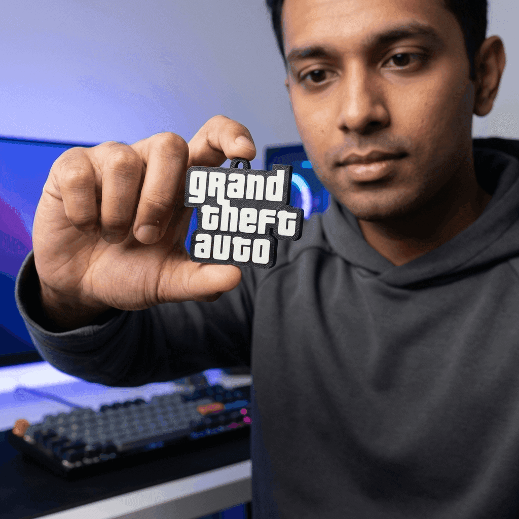 GTA Keychain Buy Online | Premium 3D Print – 3DPrintShop