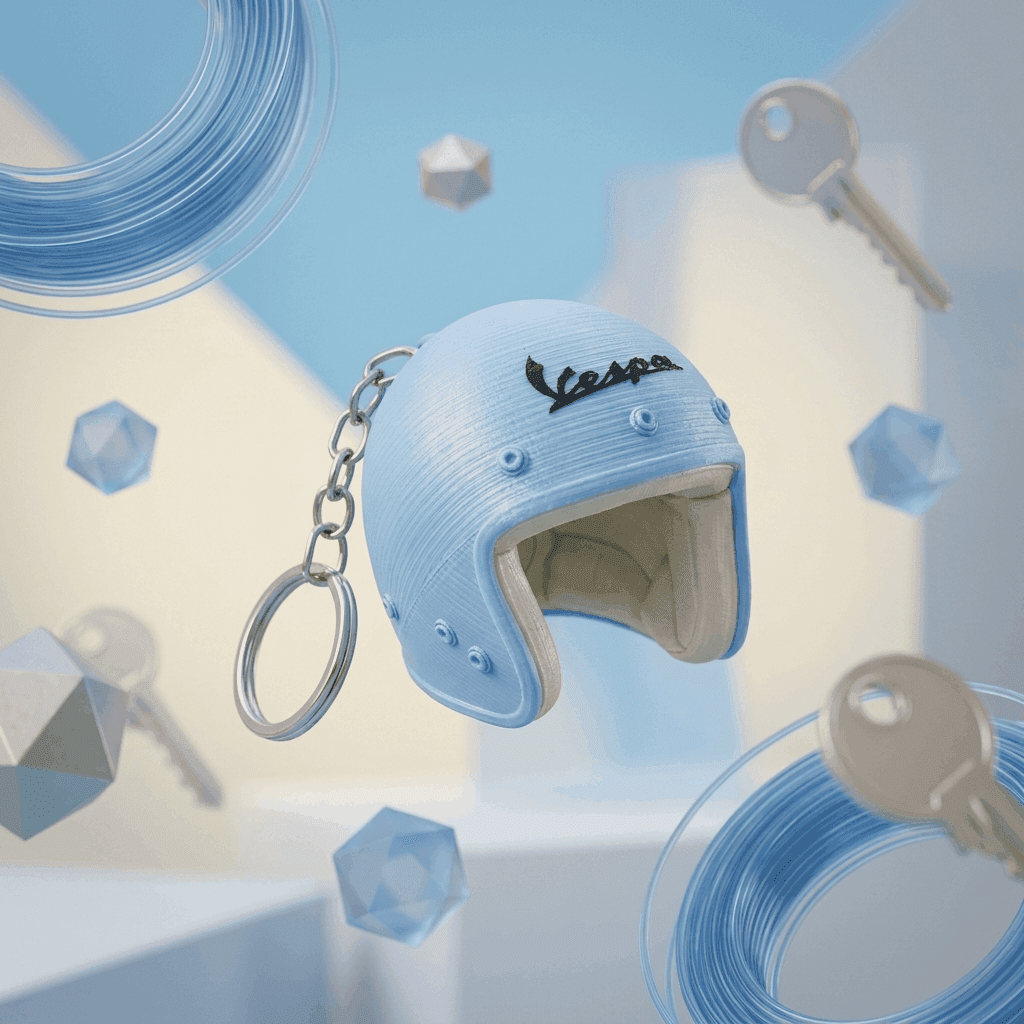 Helmet Keychain | Classic Scooter Style – 3DPrintShop