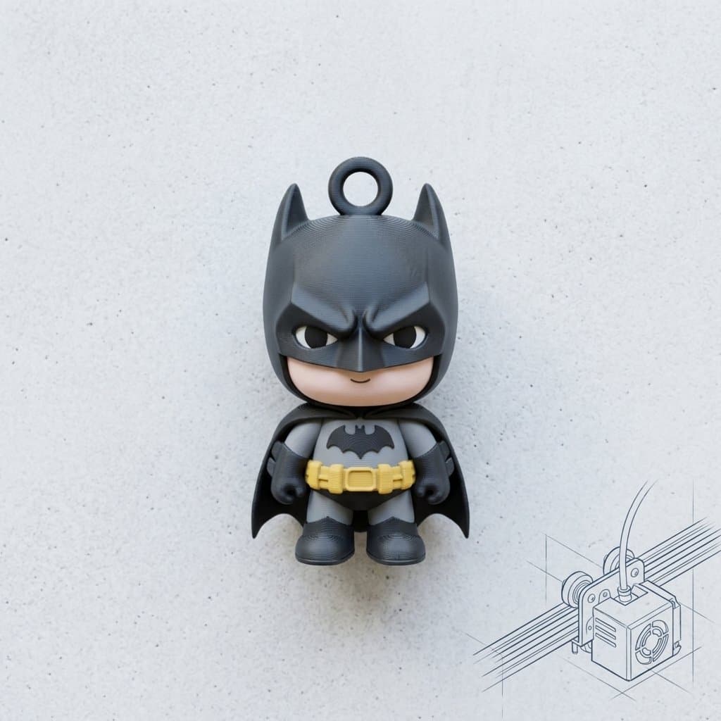 Batman Keychain | 3D Printed Hero Style – 3DPrintShop
