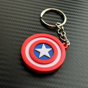 Captain America Shield 3D Printed Keychain