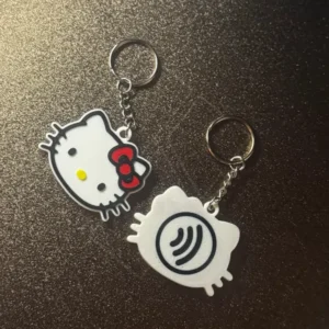 Cute Kitten NFC Keychain – Smart Tap Mini Cat Keychain